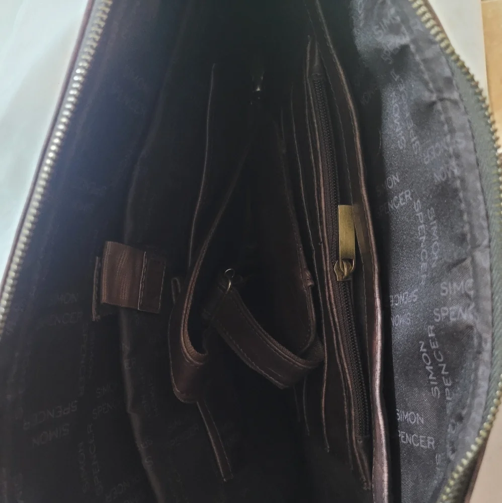 Simon Spencer Brown Handcrafted Winchester Briefcase Bag